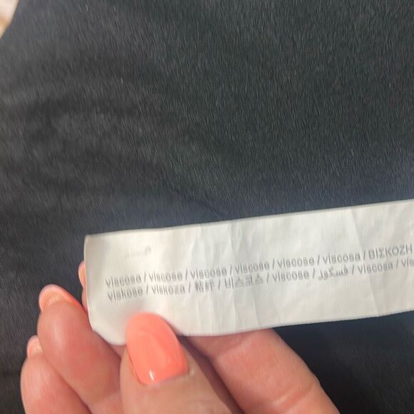 ZARA Black Mesh Slip Midi Dress Size S (003) - Picture 11 of 12